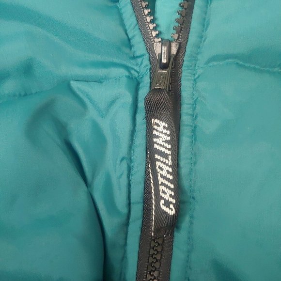 Catalina Women's 1X Down Puffer Vest Full Zip Front Outerwear Dark Teal Jacket - Picture 8 of 12